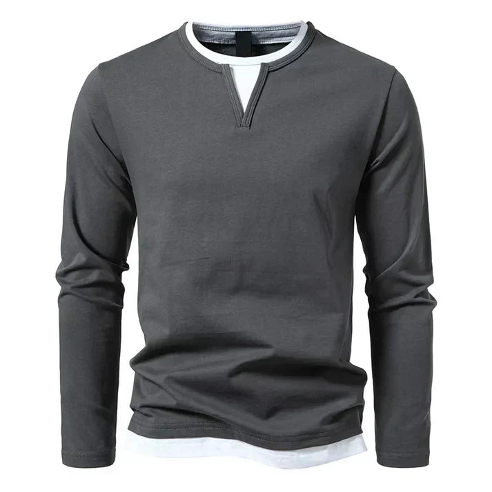 Alwin Premium Langærmet T-shirt i kæmmet bomuld